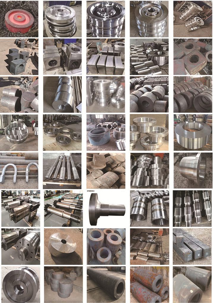 forged metal parts display
