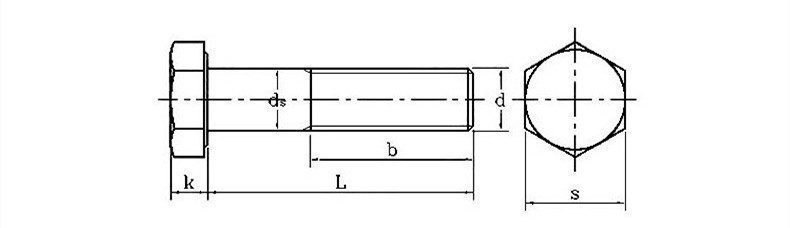 Hex Bolts Drawing - FastenMetal LTD