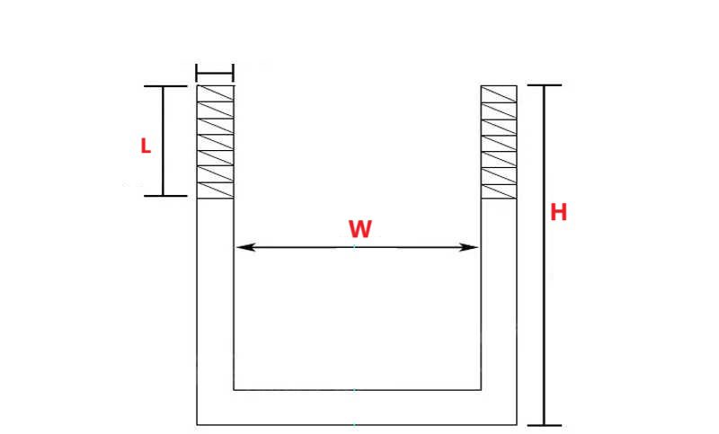Square U Bolts Drawing