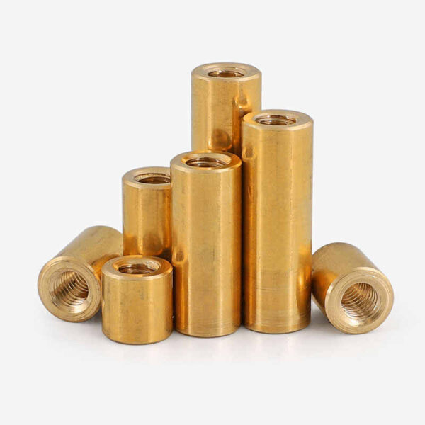 Brass Round Rod Long Nuts - FastenMetal