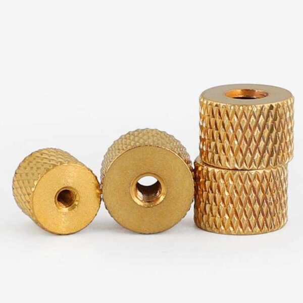 Knurled Brass Round Nuts