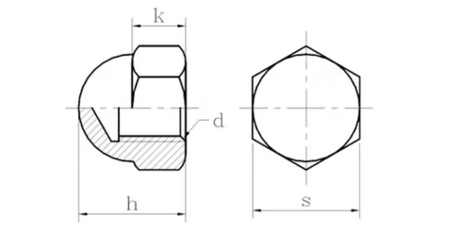 cap nuts drawing