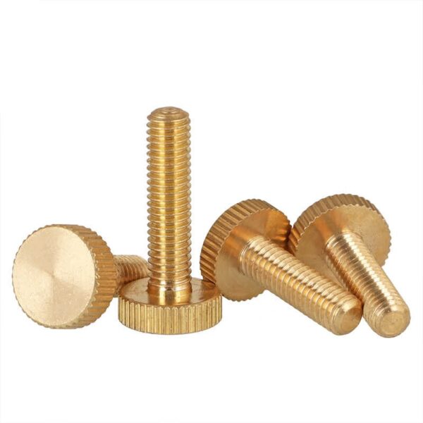 Brass Flat Knurled Thumb Screws