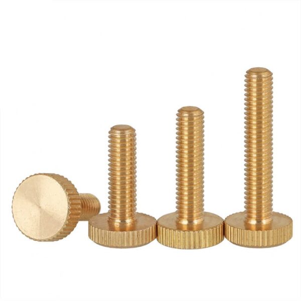 Brass Flat Knurled Thumb Screws