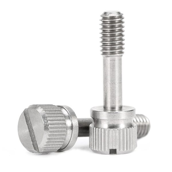 Slotted Flat Head Knurled Thumb Screws