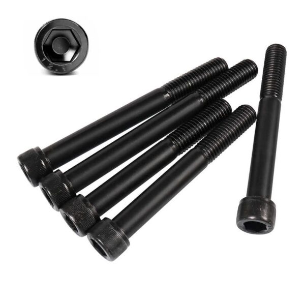 Black Long Socket Extension Screws - FastenMetal