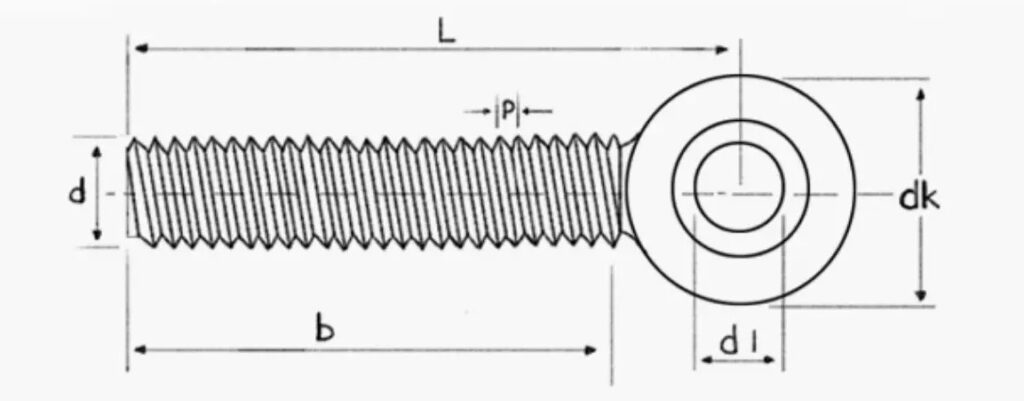 Eye Bolts Drawing - FastenMetal LTD