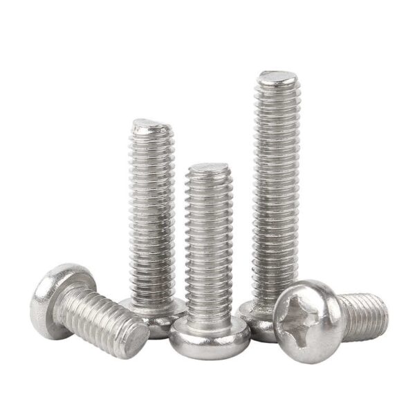 SS Round Head Cross Slotted Bolts