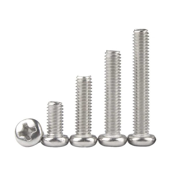 SS Round Head Cross Slotted Bolts