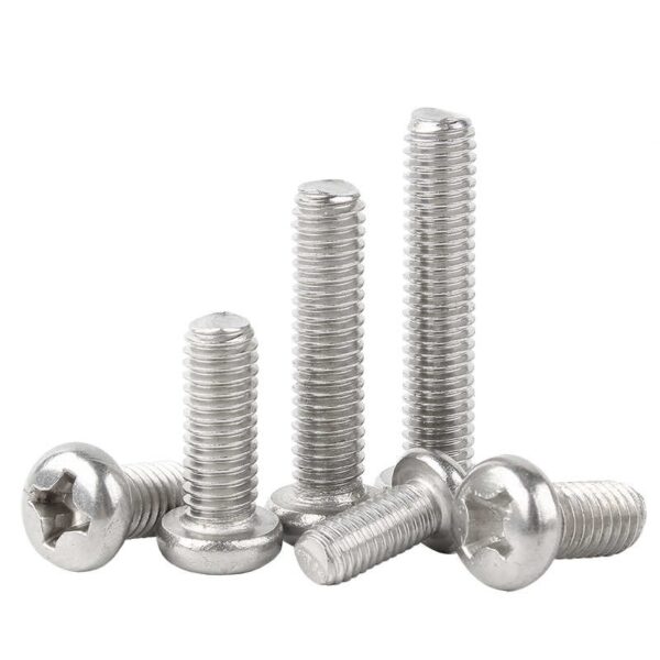 SS Round Head Cross Slotted Bolts