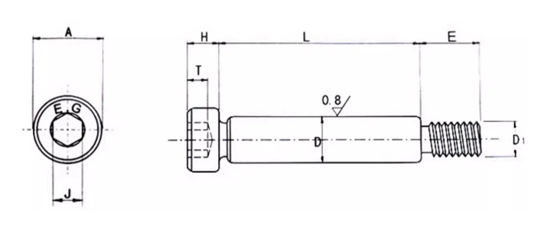 Shoulder Screw Drawing