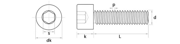 Socket Countersunk Titanium Screws Drawing - FastenMetal LTD