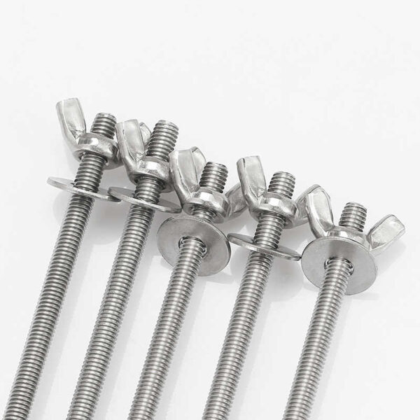 Stainless Wall-Penetrating Bolts and Wing Nuts