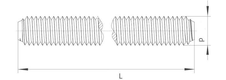 thread rod drawing