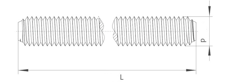 thread rod drawing