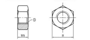 standard nuts drawing